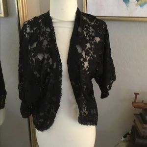 Black lace cover-up.